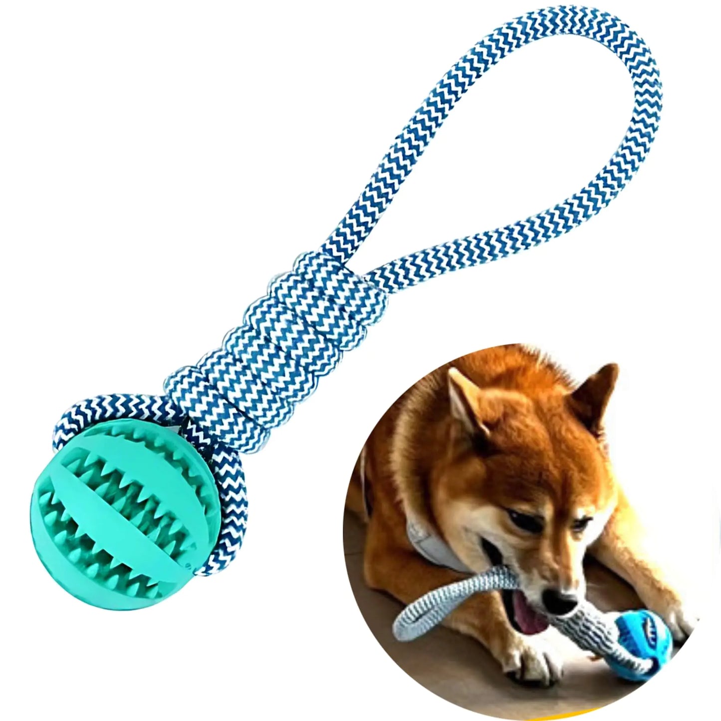 Indestructible Rope & Ball Dog Chew Toy