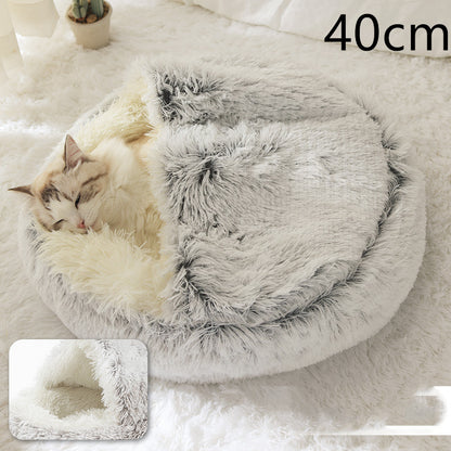 2 In 1 Dog And Cat Plush Bed
