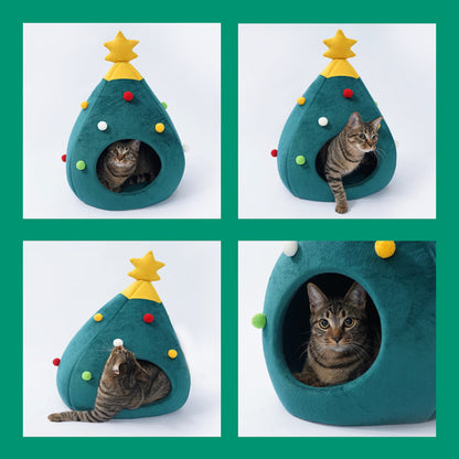 Christmas Tree Cat Kennel