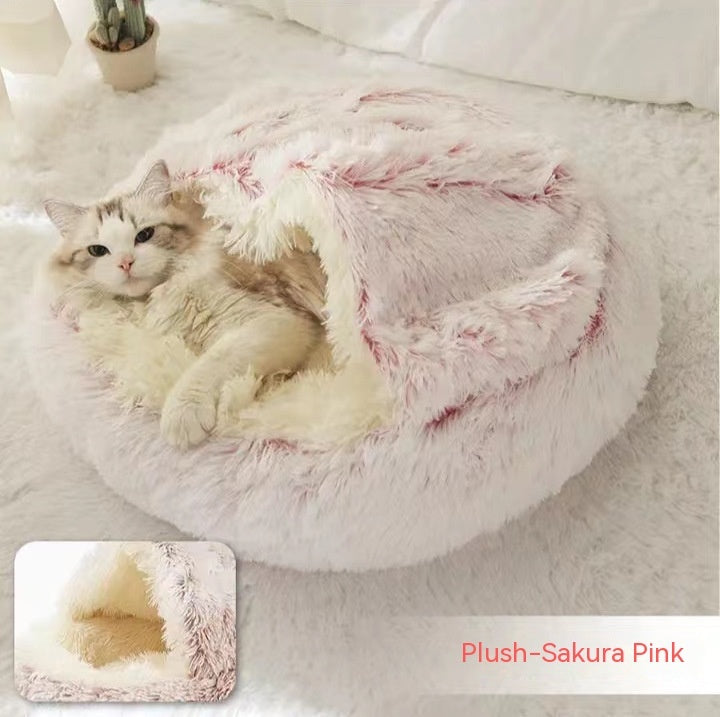 2 In 1 Dog And Cat Plush Bed