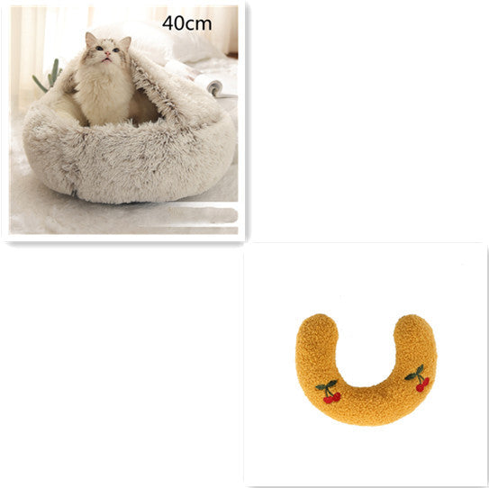 2 In 1 Dog And Cat Plush Bed