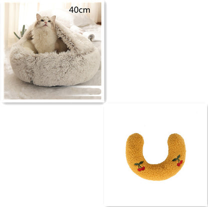 2 In 1 Dog And Cat Plush Bed