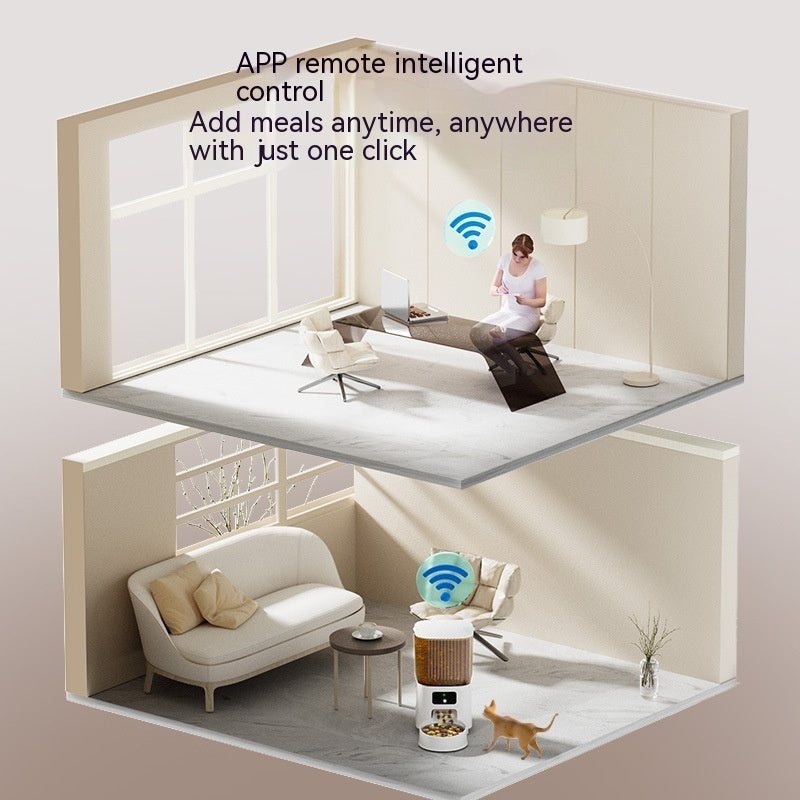 Smart Remote Control Pet Feeder with Camera