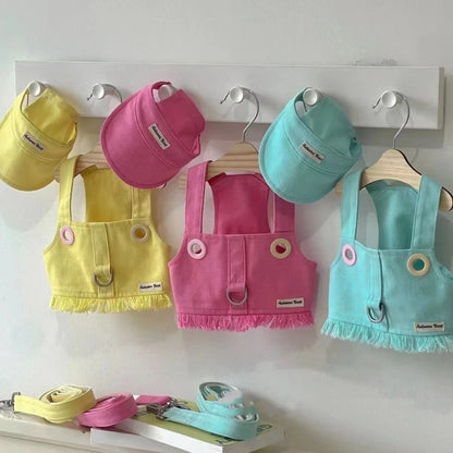 Candy Color Denim Pet Vest