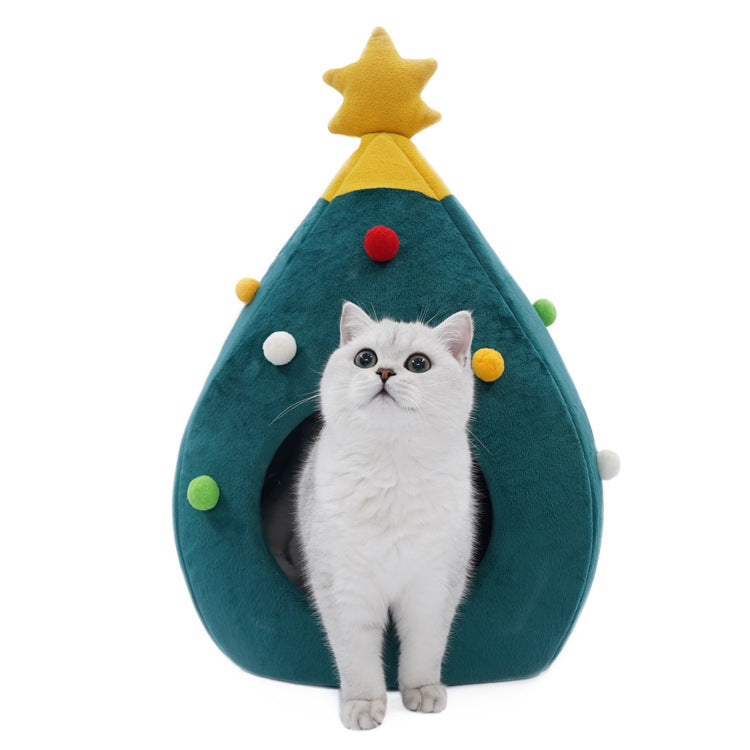 Christmas Tree Cat Kennel