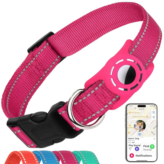 Reflective AirTag Dog Collar