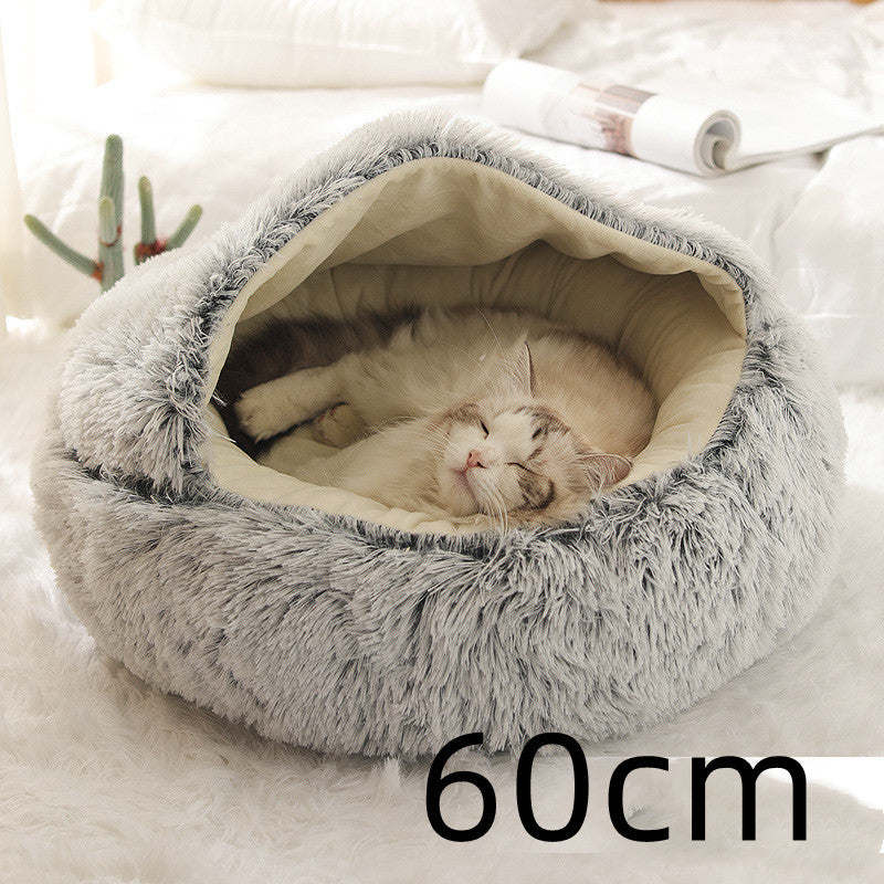 2 In 1 Dog And Cat Plush Bed