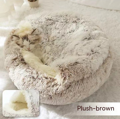 2 In 1 Dog And Cat Plush Bed