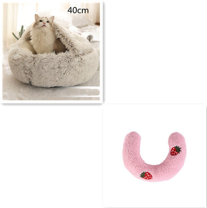 2 In 1 Dog And Cat Plush Bed